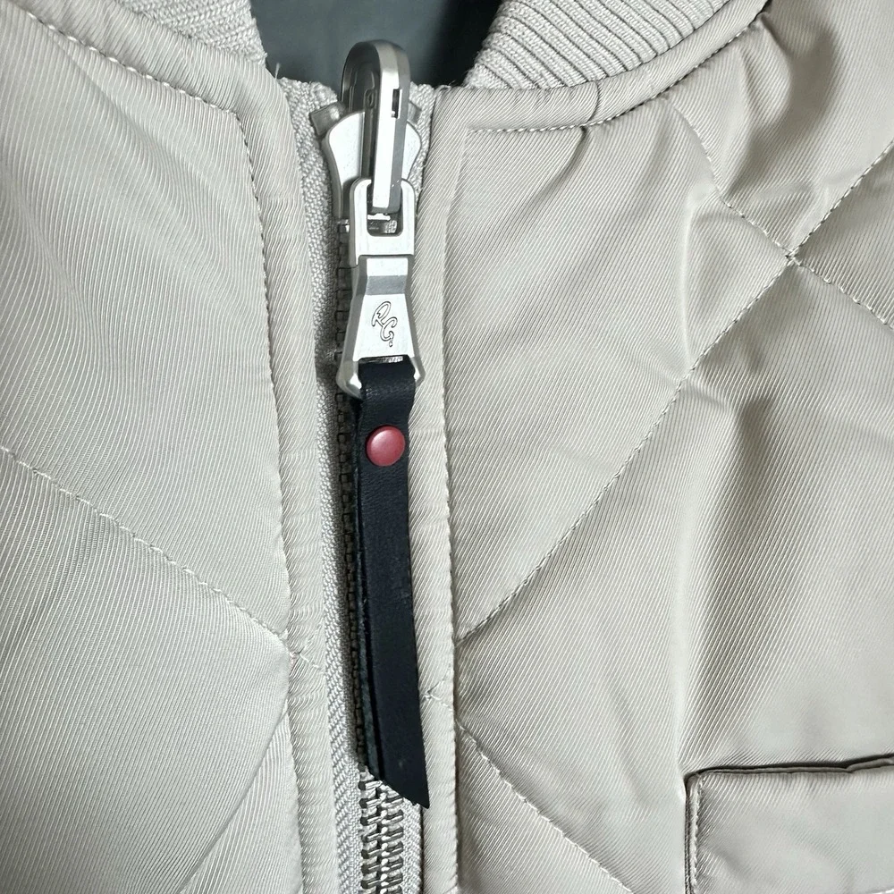 Robert Graham Men's Size 2XL Reversible Diamond Quilted Bomber Jacket Stone/Gray